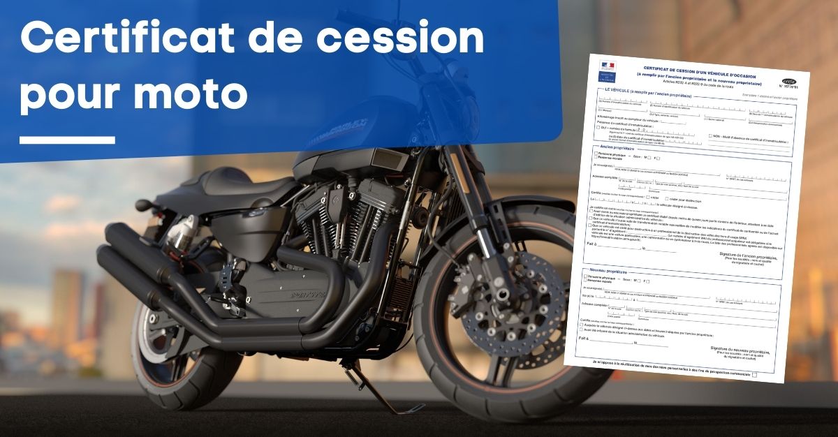 Certificat de cession moto